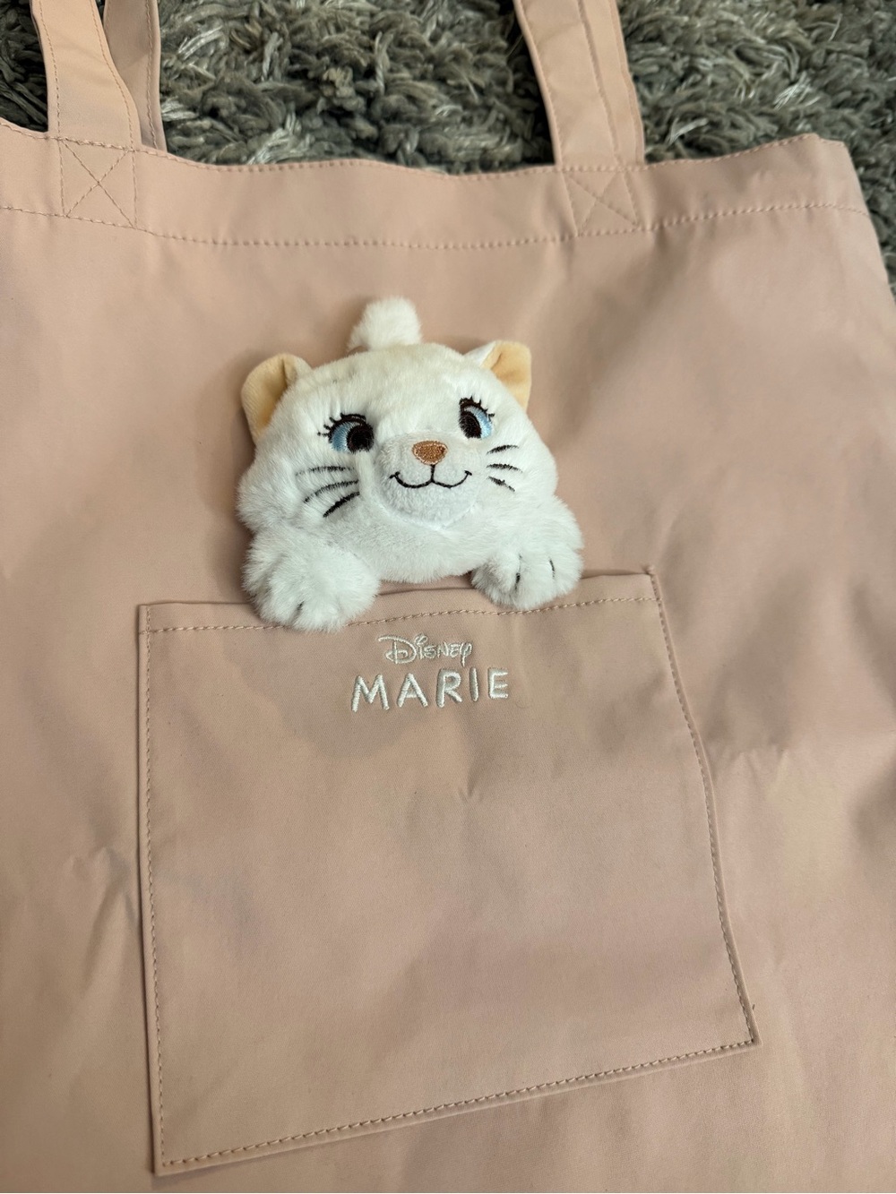 Disney Pink Marie Plush Pocket Tote Bag - Picture 2 of 9